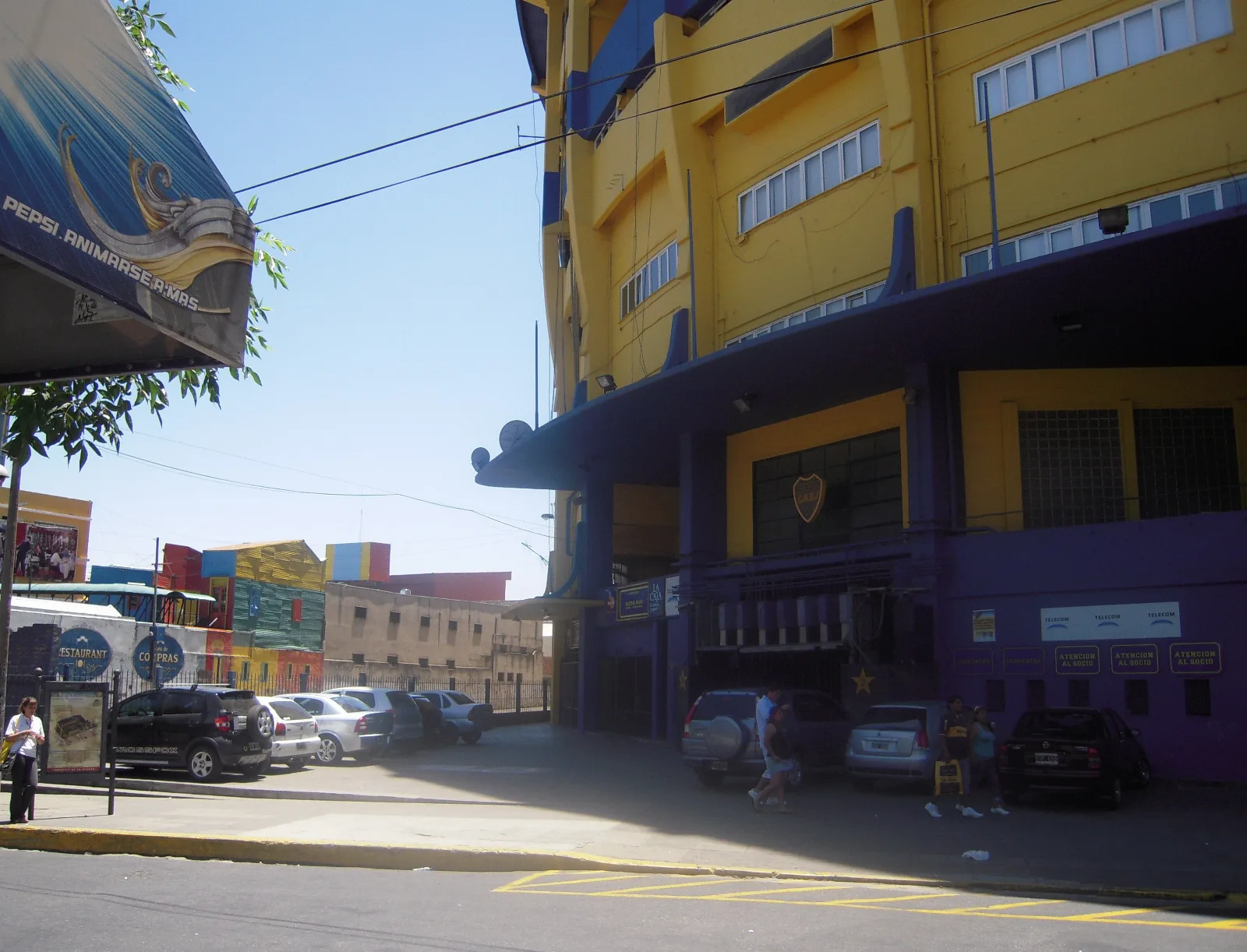 Estadio Alberto J. Armando, Boca Juniors' stadium, Buenos Aires, seen from the street Garibaldi