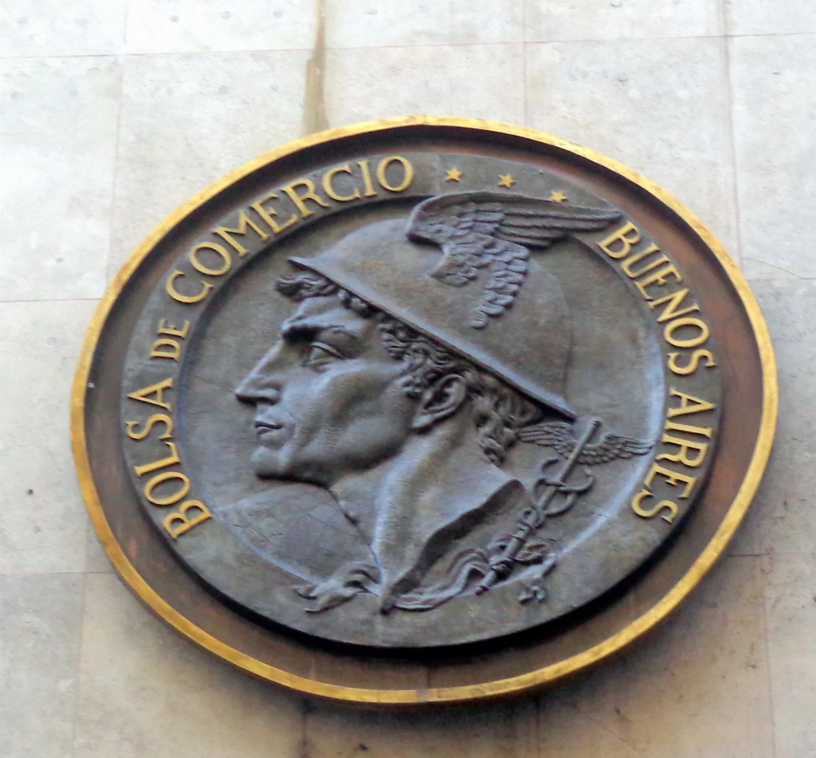 Escudo de la Bolsa de Comercio de Buenos Aires.