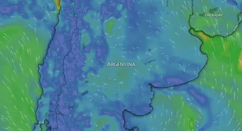 Mapa del SMN con alertas meteorológicas en naranja y amarillo sobre Argentina