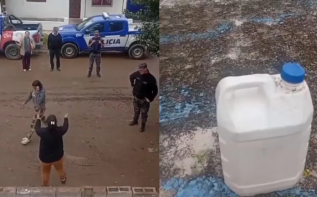 Hombre se prendió fuego en el techo de su casa durante un desalojo en Córdoba