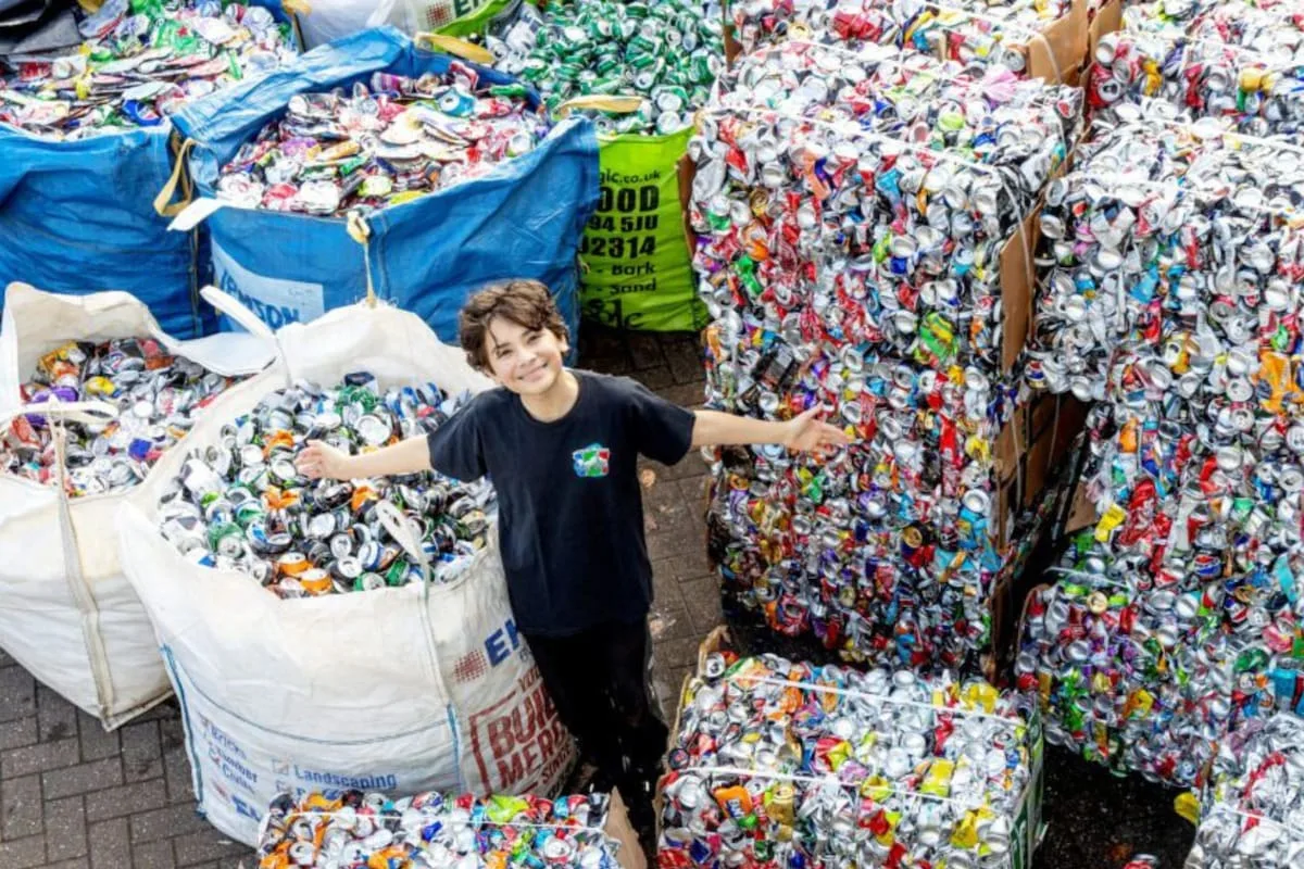 Ryan, el chico de 13 años que se hizo millonario reciclando latas para ayudar a los más vulnerables