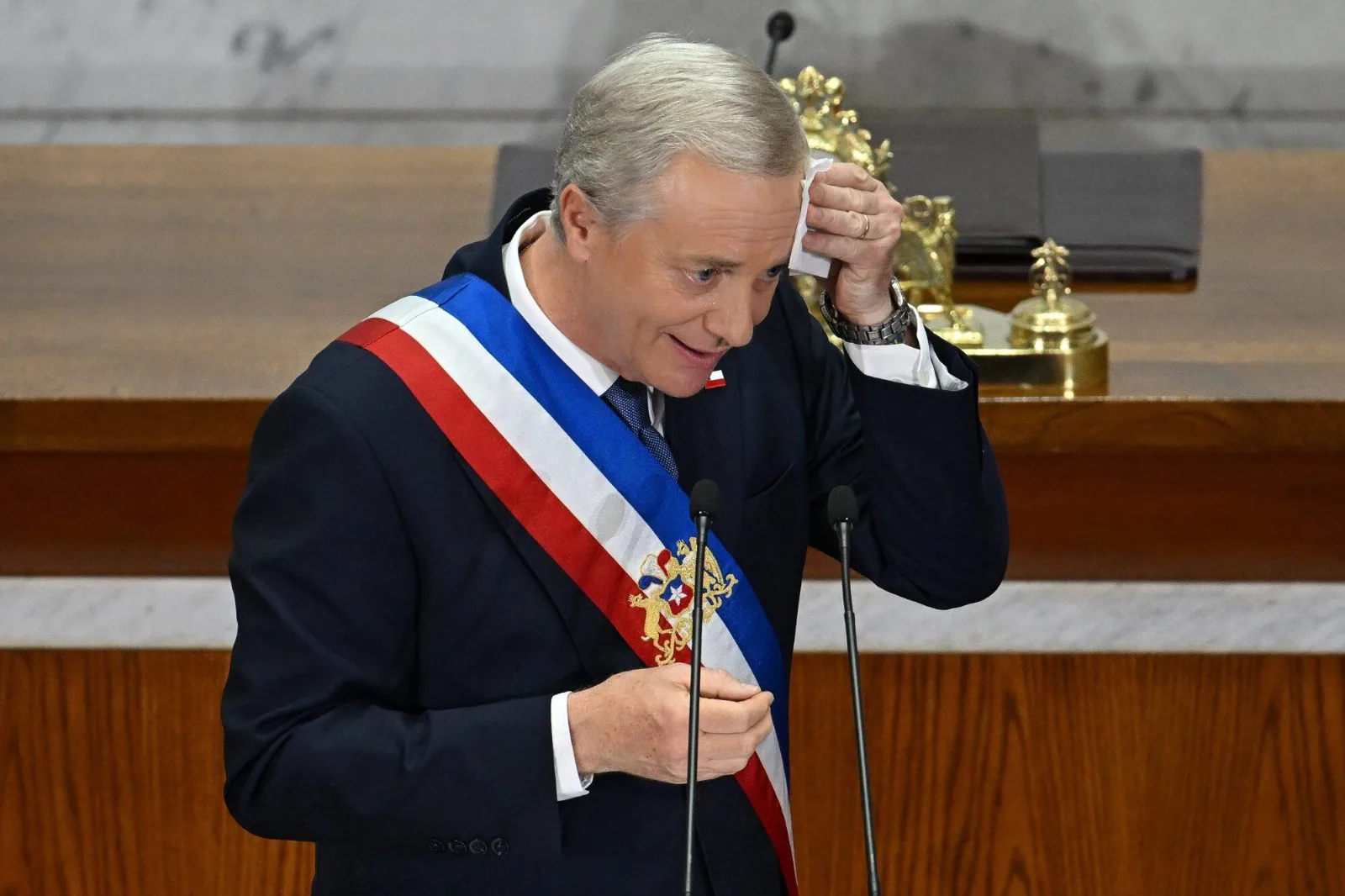 Presidente José Antonio Kast en el Palacio de La Moneda durante una reunión de gabinete