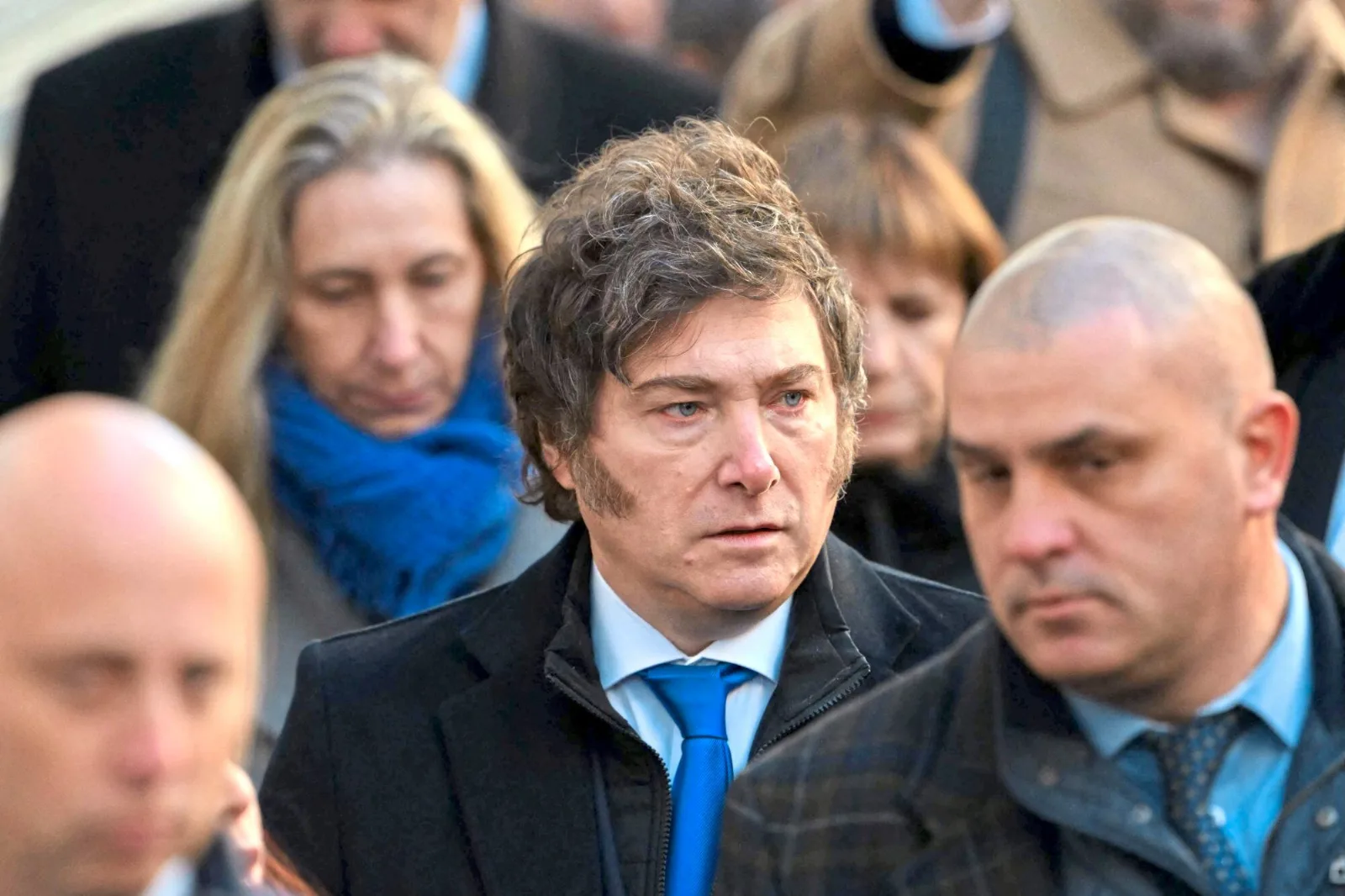 Javier Milei junto a Patricia Bullrich y otros funcionarios en un acto recordatorio