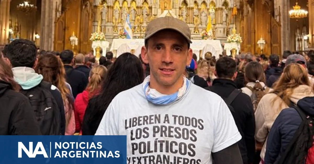 Nahuel Gallo peregrinó a Luján y pidió por los detenidos en Venezuela