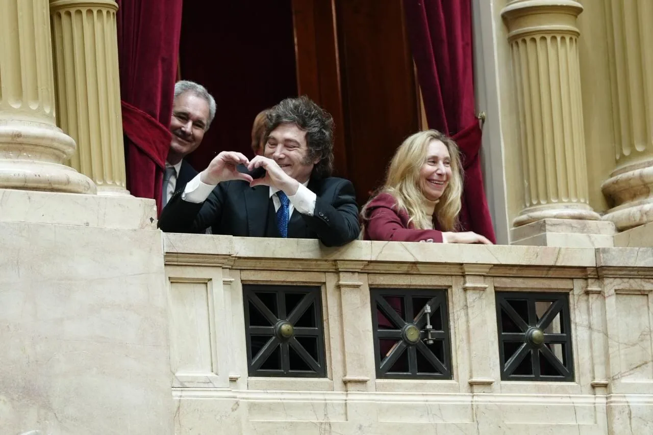 Javier Milei en el Congreso de la Nación durante una sesión legislativa