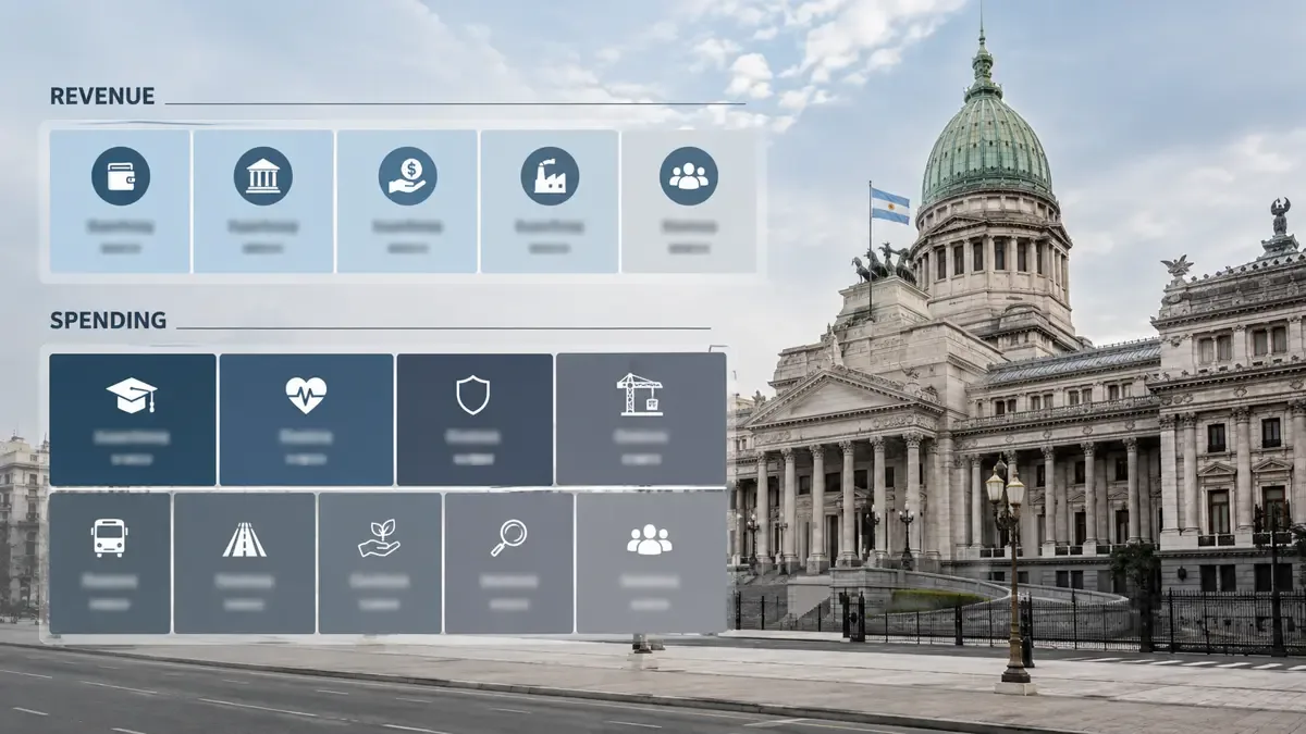 Esquema visual de ingresos y gastos del presupuesto nacional
