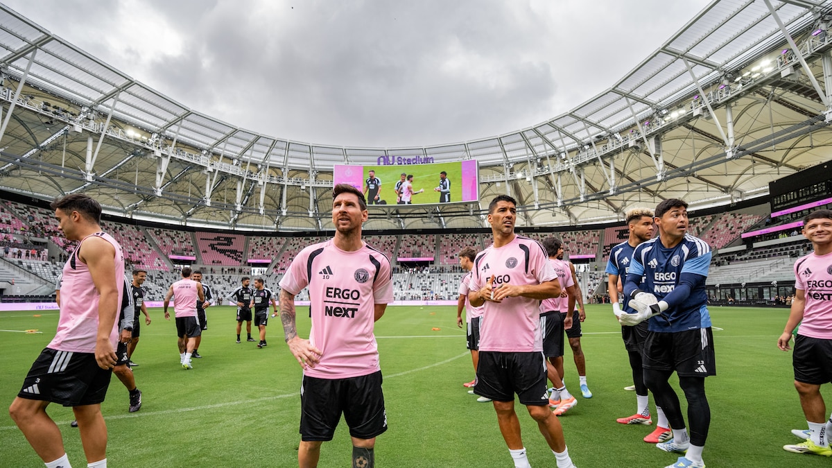 Messi pisó por primera vez el césped del Nu Stadium de Inter Miami
