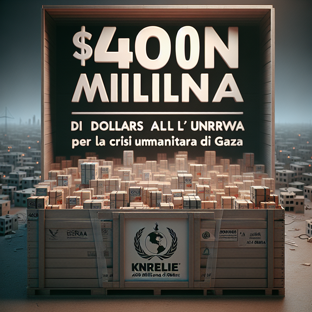 KSrelief dona 40 milioni di dollari all'UNRWA per la crisi umanitaria di Gaza